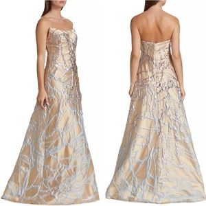 Rene Ruiz Collection Metallic A-Line Gown Dress